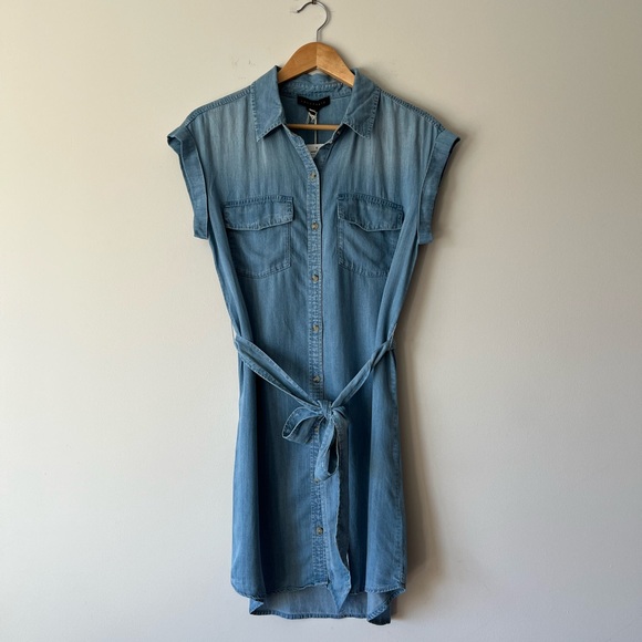 Sanctuary Dusty Sleeveless Shirt Dress in Sierra Wash - Picture 5 of 14